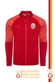 Galatasaray Orijinal Lisanslı Tam Fermuarlı Dik Yaka Kırmızı Sweat - 1