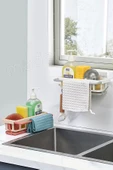 4lu Yapışkanlı Dolap İçi Düzenleyici Mutfak Banyo Lavabo Askılı Organizer Bulaşıklık Sabunluk Seti - 5