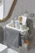 2li Yapışkanlı Dolap İçi Düzenleyici Mutfak Banyo Lavabo Askılı Organizer Bulaşıklık Sabunluk Seti - 6