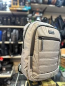 BAGSLAB GRİ KETEN SU GEÇİRMEZ KUMAŞ OKUL SIRT ÇANTASI thumbnail 2