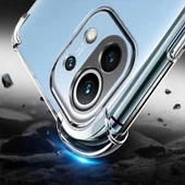 Xiaomi Mi 11 Lite Kılıf Nitro Anti Shock Darbe Emici Köşe Korumalı Şeffaf Silikon Kapak - 6