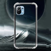 Xiaomi Mi 11 Lite Kılıf Nitro Anti Shock Darbe Emici Köşe Korumalı Şeffaf Silikon Kapak - 4