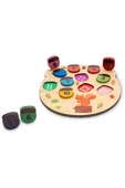 Eğitici Ahşap Sincap Rakamları Öğreniyorum Oyunu / Çocuklar İçin Montessori Gelişim Oyuncağı - 1