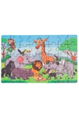 Montessori Safari Animals Ahşap 40 Parça Puzzle/ 1+ Yaş / Eğitici, öğretici ve Güvenli Çocuk Oyuncağı - 4