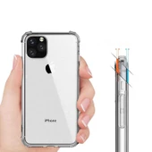 iPhone 12 Kılıf Nitro Anti Shock Darbe Emici Köşe Korumalı Şeffaf Silikon Kapak - 3