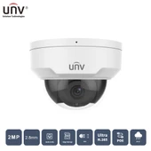 UNIVIEW IPC322LB-ASF28K-A 2MP 2.8MM 30MT H265+ IP67/IK10 IP DOME KAMERA Dahili Sesli - 1