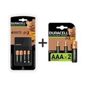 Duracell Cef 14 Pil Şarj Cihazı 4'lü Şarj Edilebilir 750 Mah Aaa ve 1300 Mah Aa Şarj Edilebilir Pil 2'li - 1