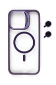iphone 13 Kılıf Magsafe uyumlu Kamera Standlı Lens koruyuculu Kapak - 4