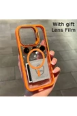 iphone 13 Kılıf Magsafe uyumlu Kamera Standlı Lens koruyuculu Kapak - 7