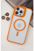 iphone 13 Kılıf Magsafe uyumlu Kamera Standlı Lens koruyuculu Kapak - 5