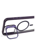 iphone 14  Kılıf Magsafe uyumlu Kamera Standlı +Lens koruyuculu Kapak - 3