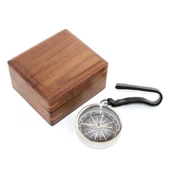 Ahşap Kutulu Krom Pusula thumbnail 2