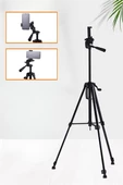 Tripod Telefon ve Fotoğraf Makinası Takılabilen 146cm Bluetooth Kumandalı Tutucu - 11