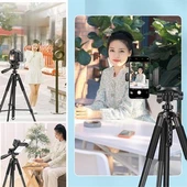 Tripod Telefon ve Fotoğraf Makinası Takılabilen 146cm Bluetooth Kumandalı Tutucu - 6