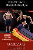 5-15-25-35 KG Direnç Bandı Seti Kas Geliştirme Lastiği Fitness Pilates Cross Training Bant 4 Sertlik - 6