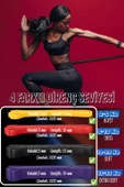 5-15-25-35 KG Direnç Bandı Seti Kas Geliştirme Lastiği Fitness Pilates Cross Training Bant 4 Sertlik - 3