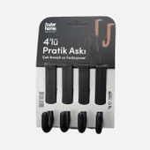 Frater Home 4'lü Pratik Askı Siyah - 1