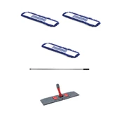 Cod-Ex Orlon Mavi Statik Toz Mop Takımı Seti - 60 Cm. - 3 Adet Mop + Mop Tutucu + Sap - 1 Takım thumbnail 1
