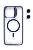 iphone 14  Kılıf Magsafe uyumlu Kamera Standlı +Lens koruyuculu Kapak - 5