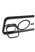iphone 13 Pro Kılıf Magsafe   uyumlu Kamera Standlı +Lens koruyuculu Kapak - 4