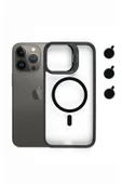 iphone 13 Pro Kılıf Magsafe   uyumlu Kamera Standlı +Lens koruyuculu Kapak - 1