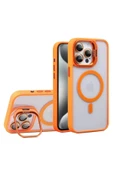 iphone 13 Pro Kılıf Magsafe uyumlu Kamera Standlı +Lens koruyuculu Kapak - 5