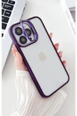 iphone 13 Pro Max Kılıf Kamera Standlı +Lens koruyuculu Kapak - 5