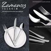 Serenk Paris Çelik Çatal Kaşık Bıçak Takımı 24 Parça - 6