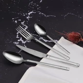 Serenk Barselona Çelik Çatal Kaşık Bıçak Takımı 24 Parça - 2