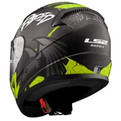 LS2 RAPID 2 RAVEN MAT SİYAH-GRİ-NEON SARI KASK - 4
