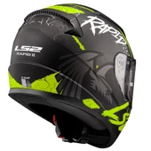 LS2 RAPID 2 RAVEN MAT SİYAH-GRİ-NEON SARI KASK - 5