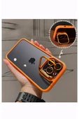 iphone 14 Pro Max Kılıf Kamera Standlı +Lens koruyuculu Kapak - 7