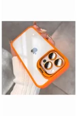iphone 14 Pro Max Kılıf Kamera Standlı +Lens koruyuculu Kapak - 4