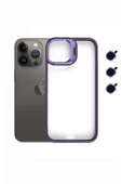iphone 13 Pro  Kılıf Kamera Standlı +Lens koruyuculu Kapak - 1