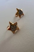 KALP YILDIZ ( 18K ALTIN KAPLAMA KÜPE ) - 1