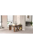 Robin Home Boston Kitaplık Raflı Çalışma Masası L Masa Ofis Çalışma Masası Barok-antrasit - 4