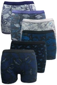 CUBBUX Erkek Çocuk Penye Boxer 6 Adet Karışık Renk - 1