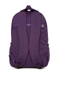 Bagmori Mor Oval Cepli Dik Fermuarlı Büyük Paraşüt Sırt Çantası thumbnail 3