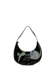 Bagmori Siyah Oval Aksesuarlı Oval Rugan Baget thumbnail 1