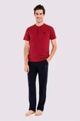 Erkek Bordo 3 Lü Pijama Takım - 1
