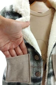 Erkek Bebek Takım Ekose Ceket Sweat Pantolon Yeşil - 3
