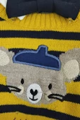 Erkek Çocuk Bebek Takım Sarı Kazak Gömlek Kot Pantolon - 2