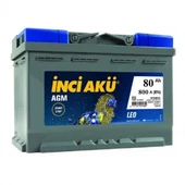 İNCİ LEO 12V 80 AH AGM START &STOP AKÜ - 1