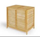 Bambu Çamaşır Sepeti 2 Bölmeli 1. Sınıf Kirli Çamaşır Sepeti thumbnail 1