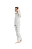 U.S. Polo Assn. Kadın Bej Melanj Boydan Patlı Nova Pijama Takımı RaBA1.r7/BA1w.PL2/.Bff.1qw - 2