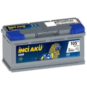İNCİ AGM LEO 12V 105 AH START & STOP AKÜ - 1