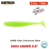 Keitech Easy Shiner 8.9cm (3.5") #026 Clear Chartreuse Glow Kokulu Silikon Balık - 1
