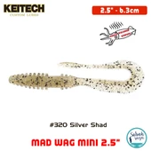 Keitech Mad Wag Mini 6.3cm (2.5") #320 Silver Shad Kokulu Silikon Kurt - 1