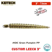 Keitech Custom Leech 7.6cm (3") #101C Green Pumpkin PP - 1