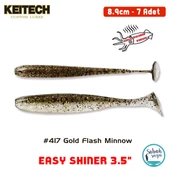 Keitech Easy Shiner 8.9cm (3.5") #417 Gold Flash Minnow Kokulu Silikon Balık - 1